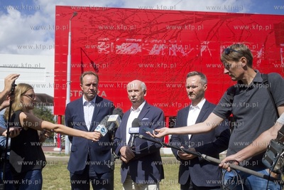 Gdańsk Strzyża. Konferencja prasowa Mieczysława...