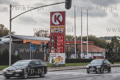 Stacja paliw Circle K przy Marynarki Polskiej w Gdańsku.
15.10.2021
fot....
