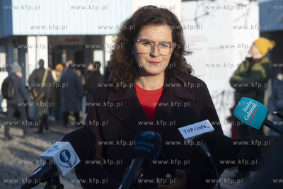 Plac Solidarności w Gdańsku. Uroczystość złożenia...