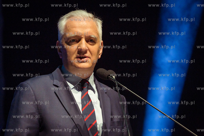 Kraków, Open Eyes Economy Summit. Nz. Jarosław Gowin,...