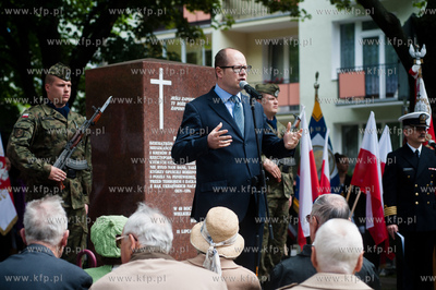 Gdansk. Pomnik Pamieci Polakow mieszkających na Wolyniu....