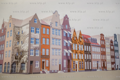 Gdansk. Spotkanie z dziennikarzami, prezentujace postep...