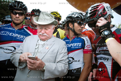 Pierwszy Maraton Sierpniowy w Gdansku Nz. Lech Walesa...