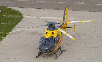 Port Lotniczy Goleniów. Nz. Eurocopter EC-135 Lotniczego...