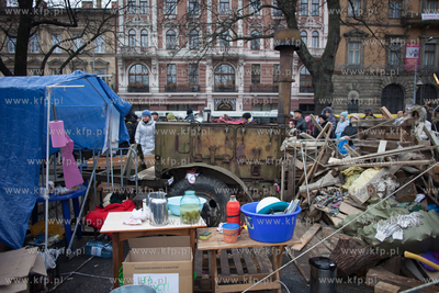 Lwow, Ukraina NZ Demonstracje antyrzadowe na placu...