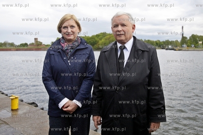 Wizyta Jaroslawa Kaczynskiego w Gdansku Nowym Porcie....