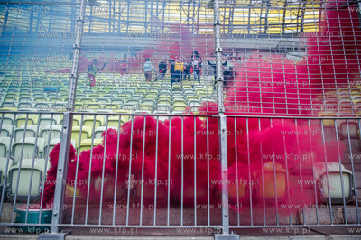 Gdansk. Stadion PGE Arena. Cwiczenia grup ratownikow...