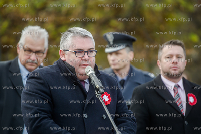 Gdansk. Wrzeszcz. Uroczyste złożenie kwiatów pod...