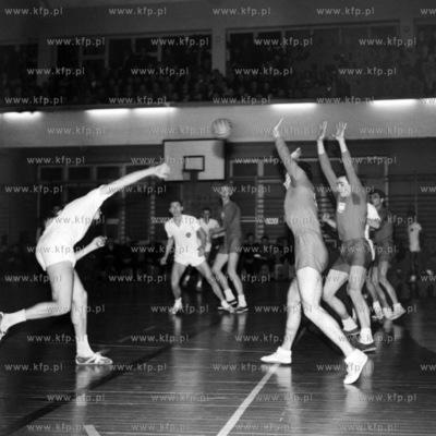 Mecz reprezentacji Polski w piłece ręcznej. (lata60)....