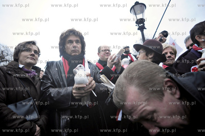 Wielka parada Niepodleglosci w Gdansku. Wsrod uczestnikow...