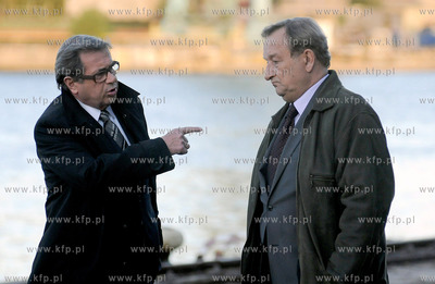 Tereny Stoczni Gdanskiej. Plan zdjeciowy filmu Uklad...