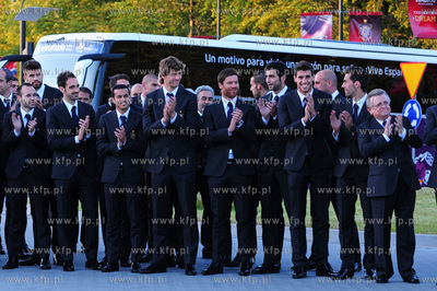 Gniewino. Przyjazd i przywitanie pilkarzy reprezentacji...