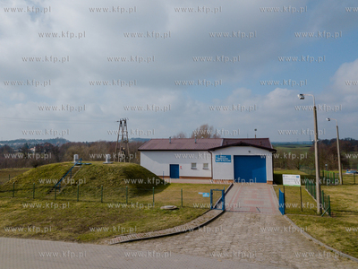 Pelplin z lotu ptaka. Stacja uzdatniania wody w Pelplinie....