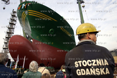 Stocznia Gdansk. S.A. Wodowanie statku WESTERDIEK,...