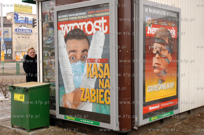 Gdansk Wrzeszcz. KIosk RUCHU na przystanku tramwajowym...