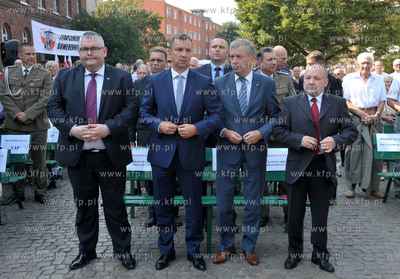 Gdansk. Plac Obronców Poczty Polskiej w Gdansku. Uroczystosci...