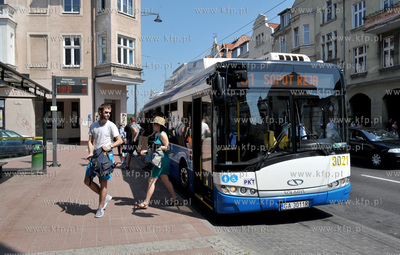 Sopot. Aleja Niepodległości. Przystanek komunikacji...