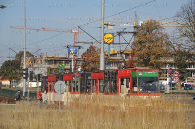Gdańsk Wrzeszcz. Aleja Grunwaldzka w okolicach skrzyżowania...