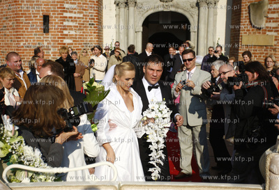Gdansk. Katedra Oliwska. Slub Dariusza Michalczewskiego...