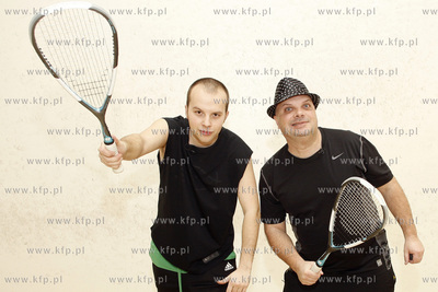 Gdansk. Klub fitness Good Luck. Krzysztof Skiba z synem...