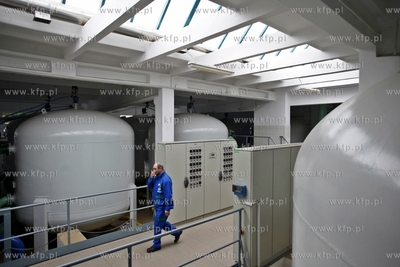 Gdansk. Ujecie wody Czarny Dwor. Konferencja prasowa...