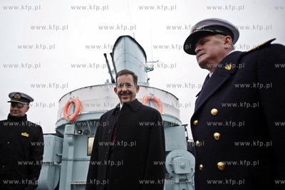 Gdynia. ORP Blyskawica. Wizyta ambasadora Stanow Zjednoczonych...