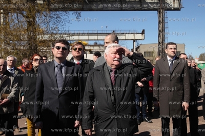 Stocznia Gdansk. Uroczystosc chrztu statku SYN ANTARES....