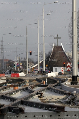 Budowa linii tramwajowej na gdańskiej Morenie. 25.02.2015...