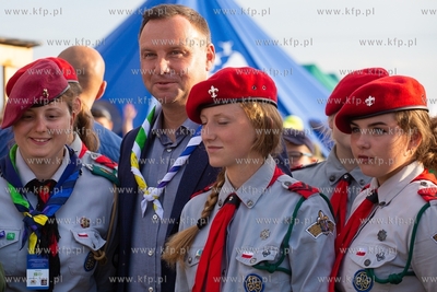 Prezydent Andrzej Duda odwiedził harcerzy na Zlocie...