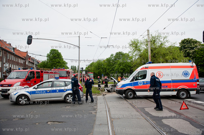 Gdansk. Skrzyzowanie ulic Siennickiej oraz Dlugie Ogrody....