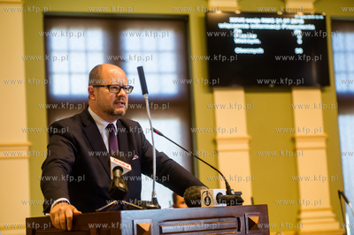 Gdańsk. Nowy Ratusz. Sesja Rady Miasta Gdańska. Debata...