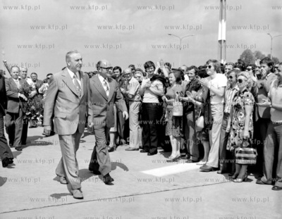 Powitanie na lotnisku Gdansk Rebiechowo I sekretarza...