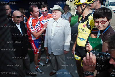 Pierwszy Maraton Sierpniowy w Gdansku Nz. Lech Walesa....