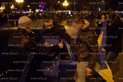 Lwow, Ukraina NZ Demonstracje antyrzadowe na placu...