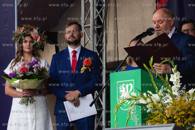 Dożynki w gminie Pruszcz Gdański w Cieplewie. Na...