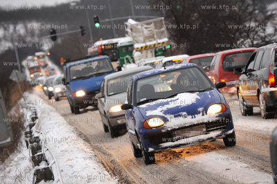 Gdansk, ul. Swietokrzyska, na wysokosci Lostowic. Drogowcy...