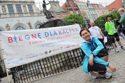 Gdansk, Dlugi Targ. Beata Sadowska wraz z Dariuszem...