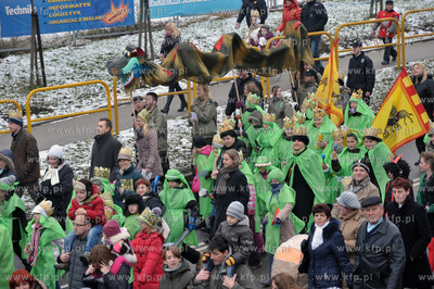 Orszak Trzech Kroli w Zukowie na Kaszubach. 6.01.2013...
