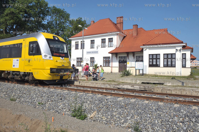 Zukowo na Kaszubach. Dworzec kolejowy Zukowo Wschodnie...