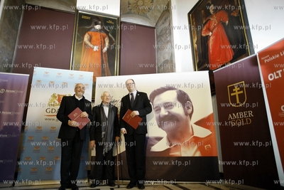 Gdansk. Ratusz Glownego Miasta. Konferencja prasowa...