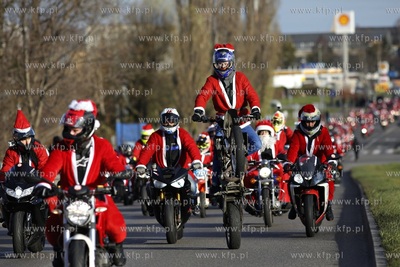 Gdansk. XIII edycja parady Mikolaje na Motocyklach....