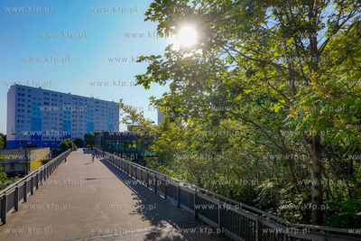 Gdańsk, Suchanino. Kładka dla pieszych nad ul. Powstańców...