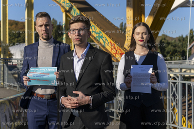 Żółty most w Gdańsku. Konferencja prasowa przewodniczącego...