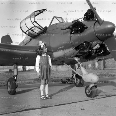 Na płycie lotniska w Gdańsku Wrzeszczu. 
1959
0008556z
Fot....