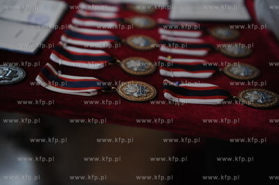 Gdansk. Dwor Artusa. Swieto Policji. Podczas uroczystosci...