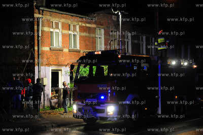 Gdansk Orunia. Pozar mieszkania przy ulicy Malomiejskiej...