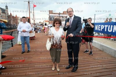 Oficjalne otwarcie nbrzezy Wyspy Spichrzow. Nz. Pawel...