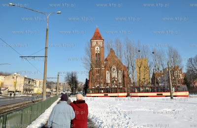 Petla tramwajowa na Siedacach przy kosciele pw. sw....