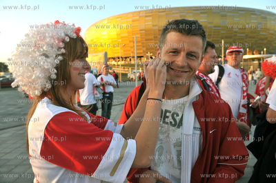 Gdansk. Stadion pilkarski PGE Arena. Mecz towarzyski...