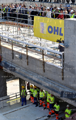 Gdansk, ul. Ku Ujsciu. Chrzest maszyny TBM, ktora otrzymala...